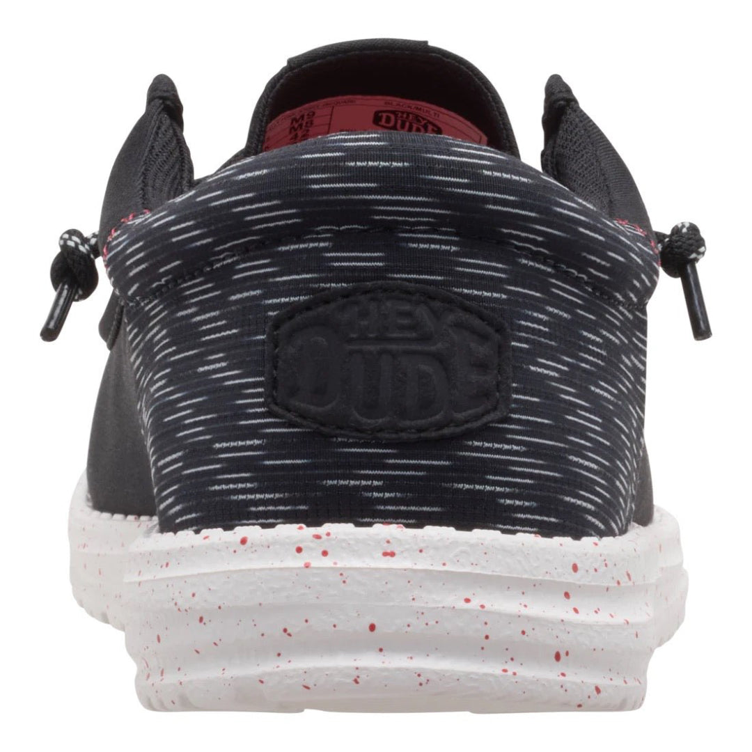 Hey Dude Mens Wally Funk  Lifestyle Shoes in Black and Multi