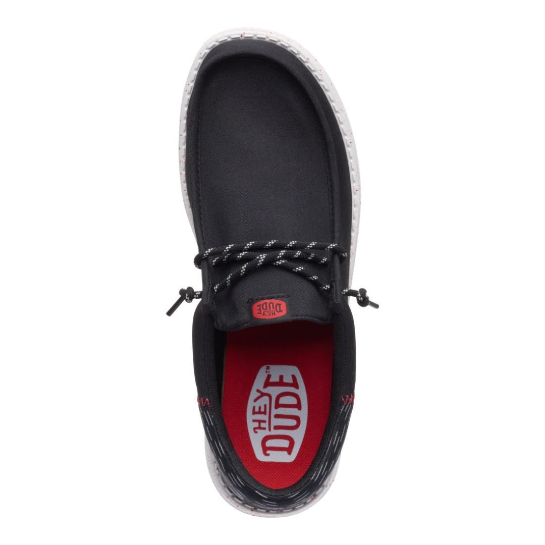 Hey Dude Mens Wally Funk  Lifestyle Shoes in Black and Multi