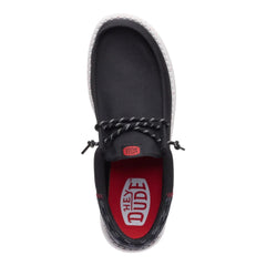 Hey Dude Mens Wally Funk  Lifestyle Shoes in Black and Multi