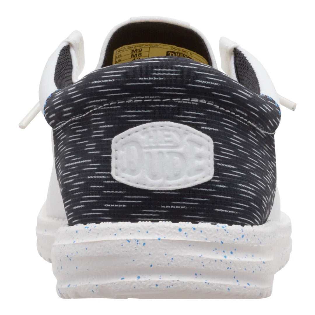 Hey Dude Mens Wally Funk Lifestyle Shoes in White and Multi
