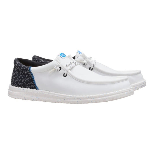 Hey Dude Mens Wally Funk Lifestyle Shoes in White and Multi