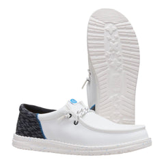 Hey Dude Mens Wally Funk Lifestyle Shoes in White and Multi
