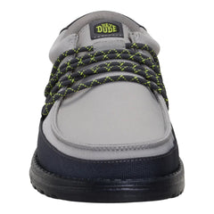 Hey Dude Mens Wally Guard Lifestyle Shoes in Black and Moon Grey