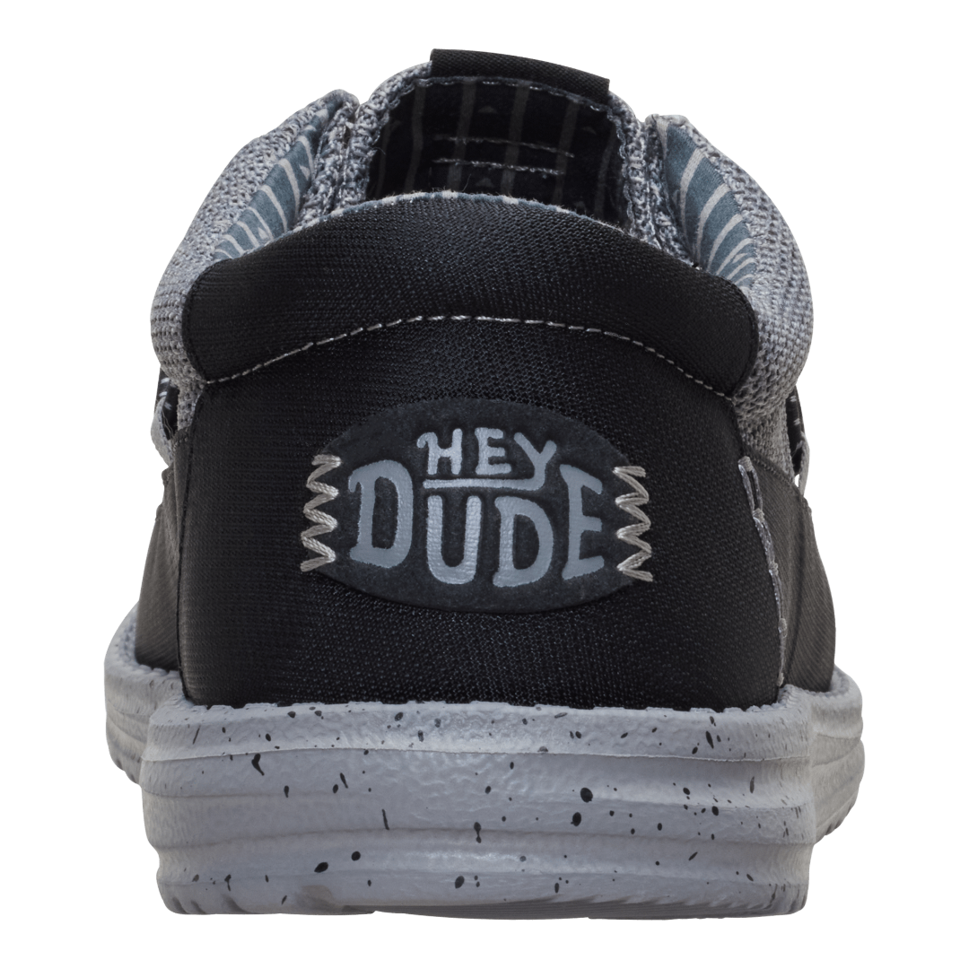 Hey Dude Mens Wally Guard Stretch Sox Lifestyle Shoes in Flannel Grey and Multi