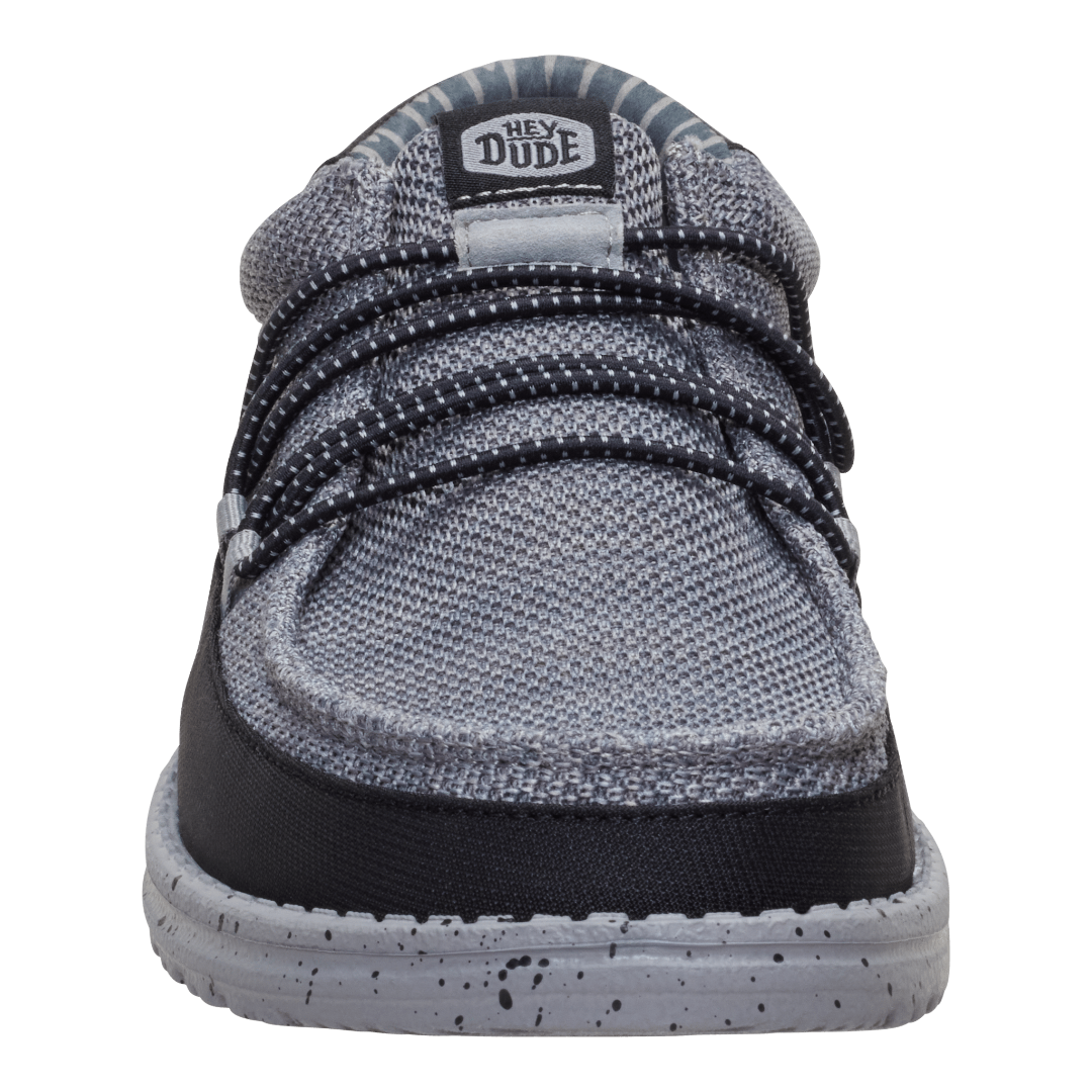 Hey Dude Mens Wally Guard Stretch Sox Lifestyle Shoes in Flannel Grey and Multi