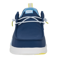 Hey Dude Mens Wally Hey2O Active Shoes in Sargasso Blue and Alaskan Blue