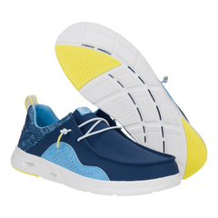 Hey Dude Mens Wally Hey2O Active Shoes in Sargasso Blue and Alaskan Blue