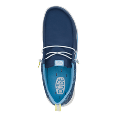 Hey Dude Mens Wally Hey2O Active Shoes in Sargasso Blue and Alaskan Blue