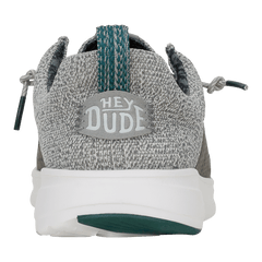Hey Dude Mens Wally Hey2O Mesh Monument waterproof shoes in Grey & Dawn Blue