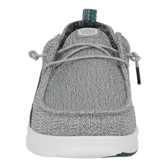 Hey Dude Mens Wally Hey2O Mesh Monument waterproof shoes in Grey & Dawn Blue