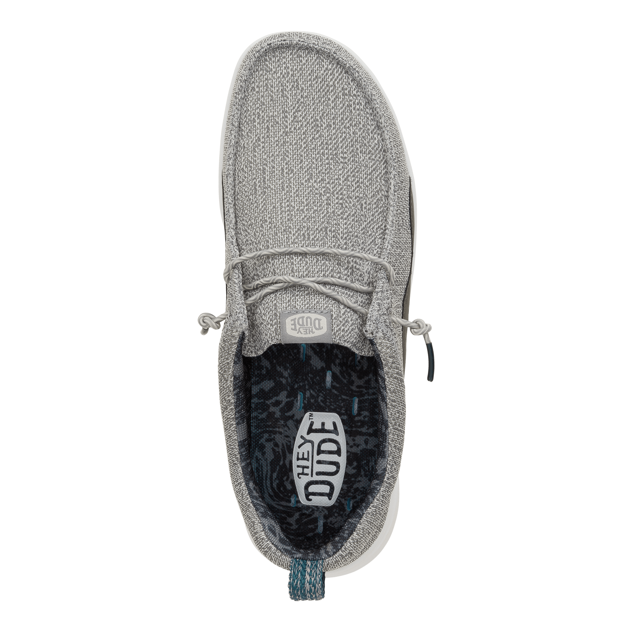 Hey Dude Mens Wally Hey2O Mesh Monument waterproof shoes in Grey & Dawn Blue