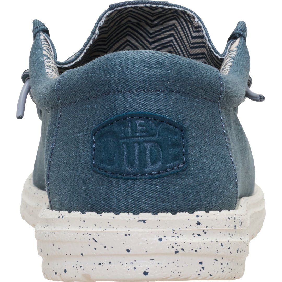 Hey Dude Mens Wally Stretch Canvas  Shoes in Dark Slate