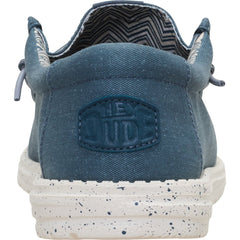 Hey Dude Mens Wally Stretch Canvas  Shoes in Dark Slate