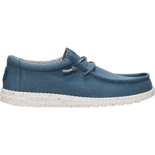 Hey Dude Mens Wally Stretch Canvas  Shoes in Dark Slate