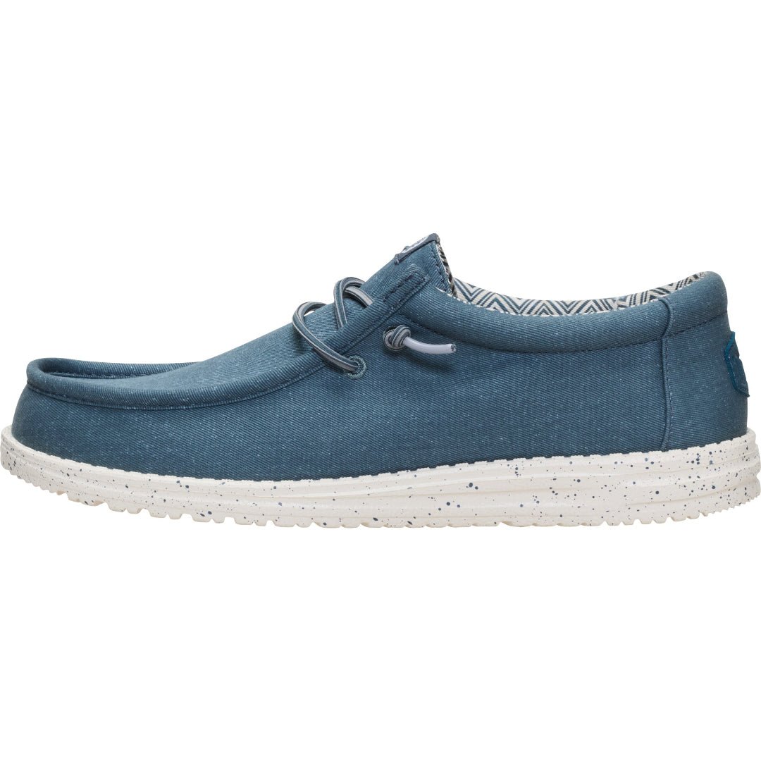 Hey Dude Mens Wally Stretch Canvas  Shoes in Dark Slate