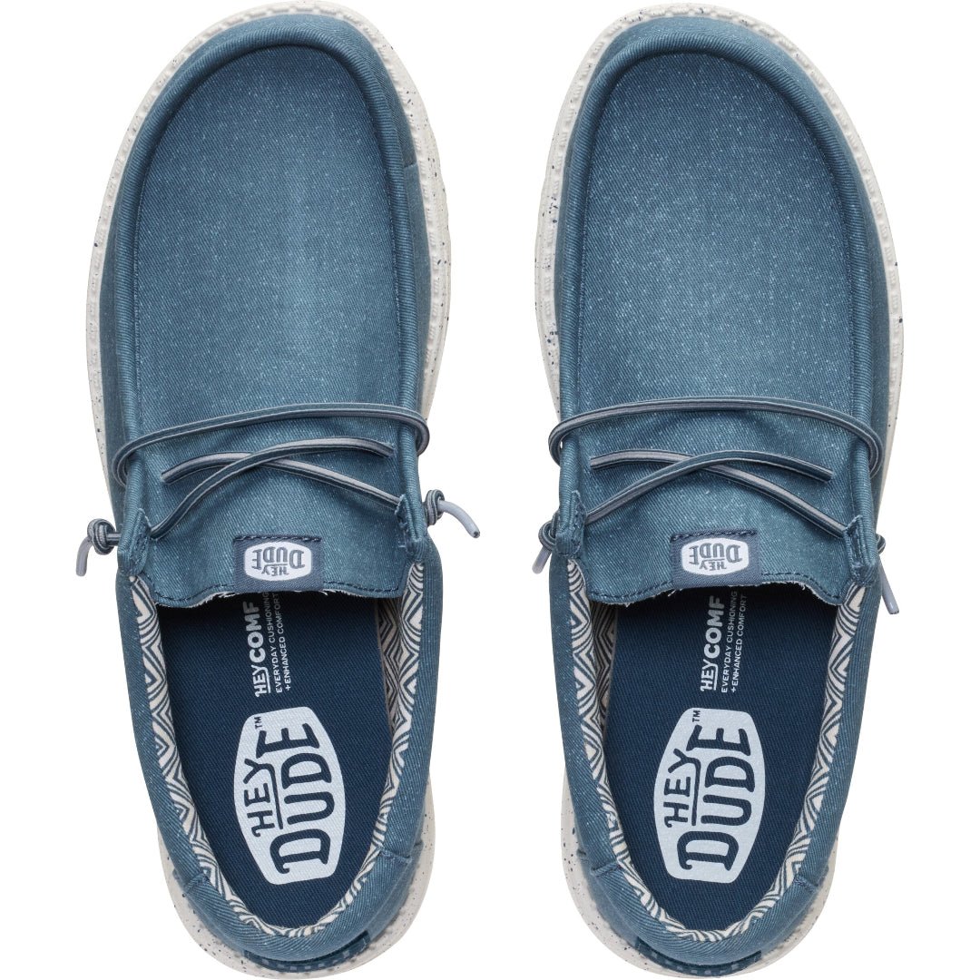 Hey Dude Mens Wally Stretch Canvas  Shoes in Dark Slate