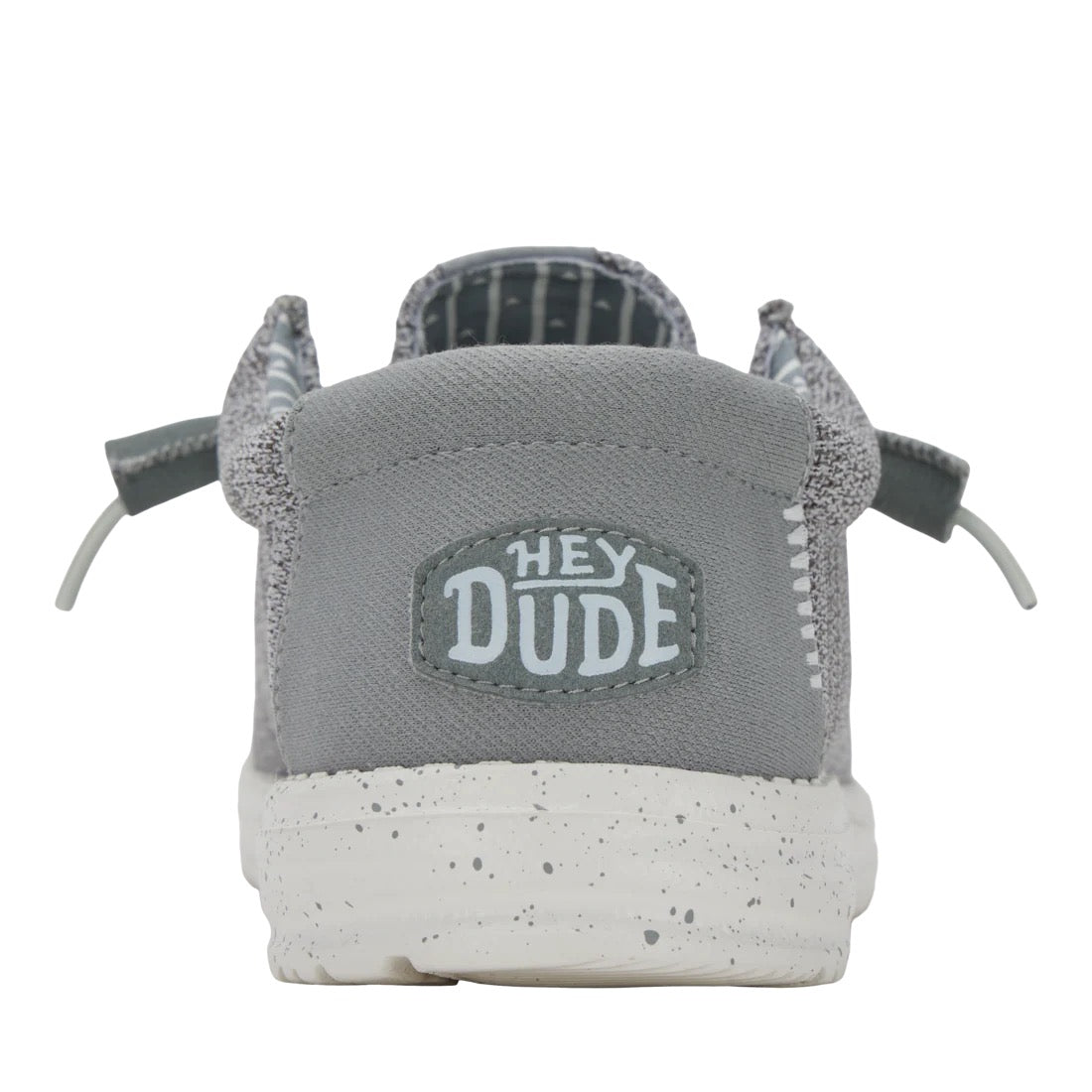 Hey Dude Mens Wally Stretch Mesh lifestyle slip on shoes in Dark Grey
