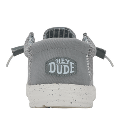 Hey Dude Mens Wally Stretch Mesh Lifestyle Shoes in Grey