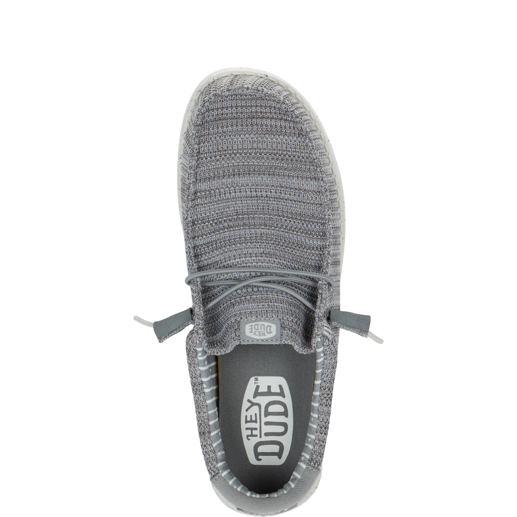 Hey Dude Mens Wally Stretch Mesh Lifestyle Shoes in Grey