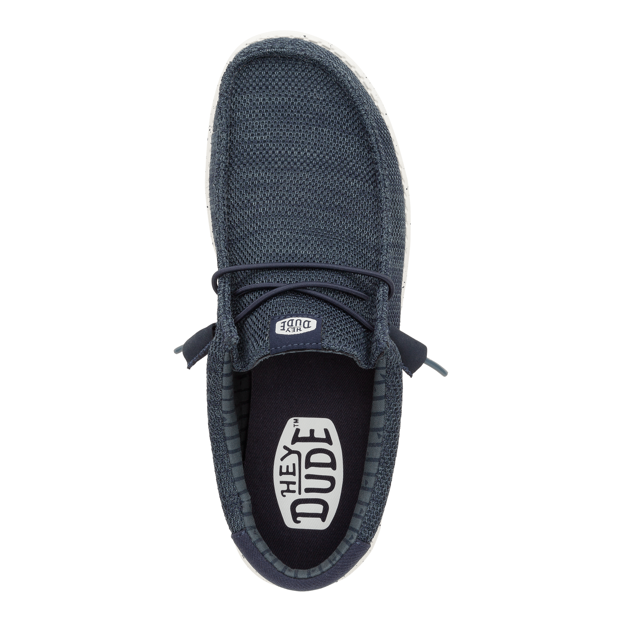 Hey Dude Mens Wally Stretch Mesh Lifestyle Shoes in Navy