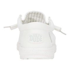 Hey Dude Mens Wally Stretch Mesh lifestyle shoes in  White