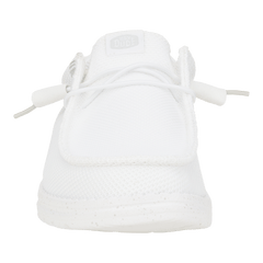Hey Dude Mens Wally Stretch Mesh lifestyle shoes in  White