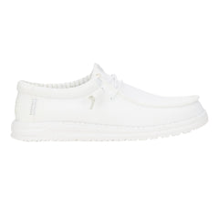 Hey Dude Mens Wally Stretch Mesh lifestyle shoes in  White