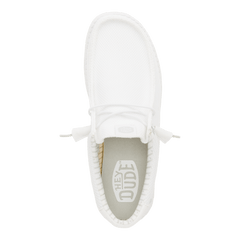 Hey Dude Mens Wally Stretch Mesh lifestyle shoes in  White