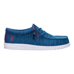 Hey Dude Mens Wally Stretch Sox Lifestyle Shoes in Ensign Blue and Multi