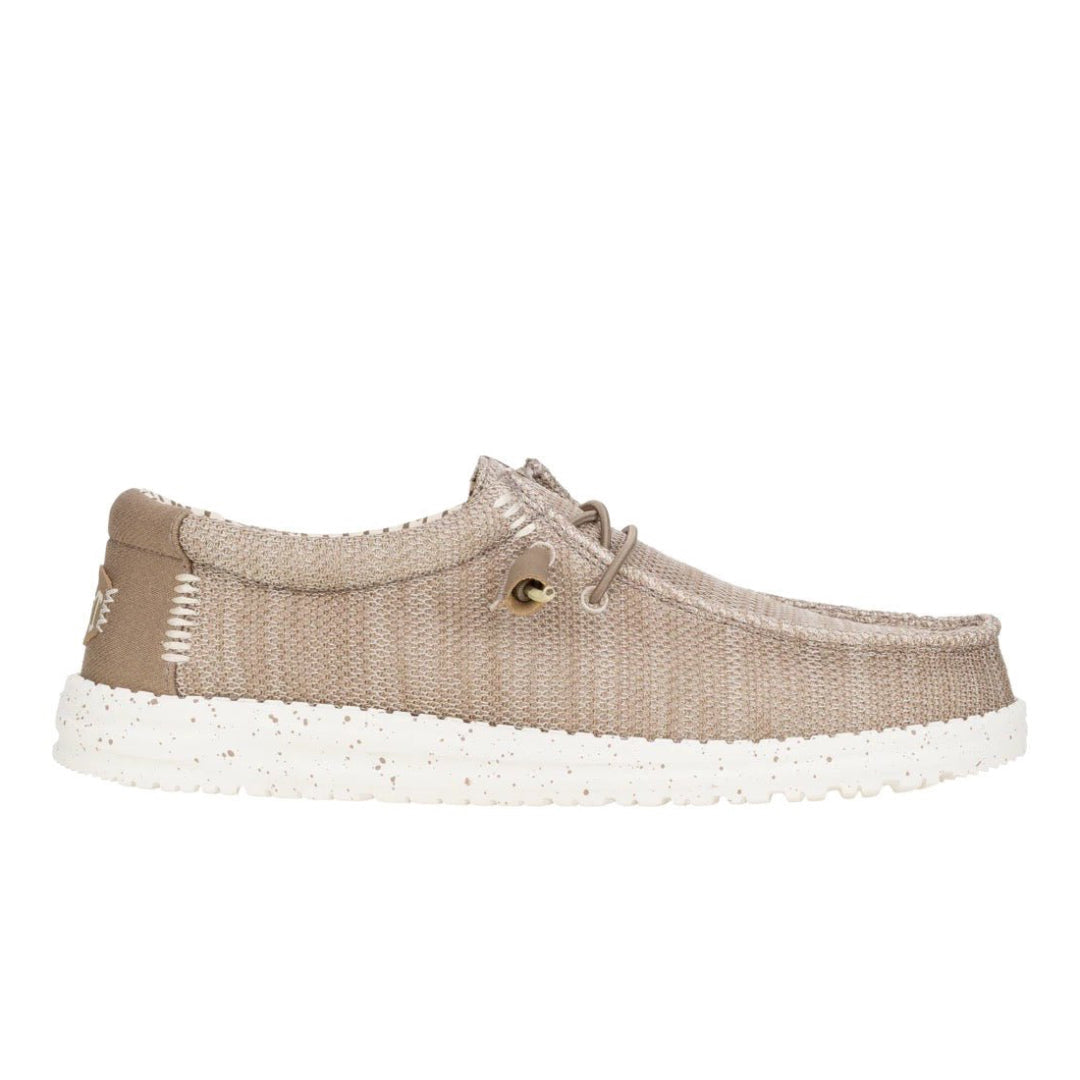 Hey Dude Mens Wally Stretch Sox Lifestyle Shoes in Tan