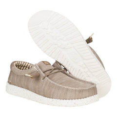 Hey Dude Mens Wally Stretch Sox Lifestyle Shoes in Tan