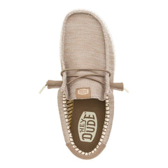 Hey Dude Mens Wally Stretch Sox Lifestyle Shoes in Tan