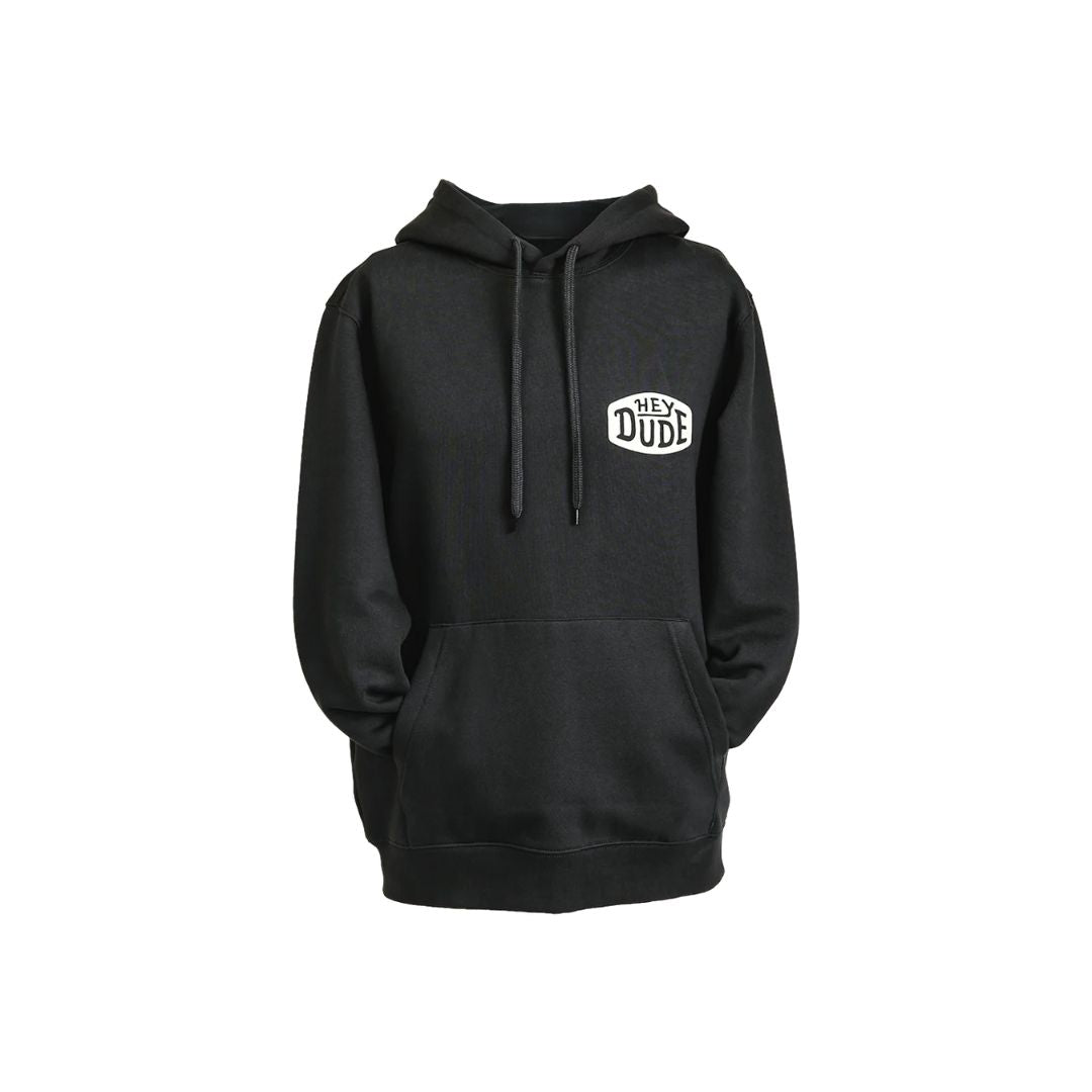 Hey Dude Unisex Front logo Hoodie in Asphalt