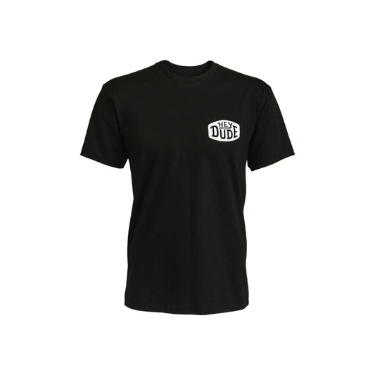 Hey Dude Unisex Front logo Tee in Black