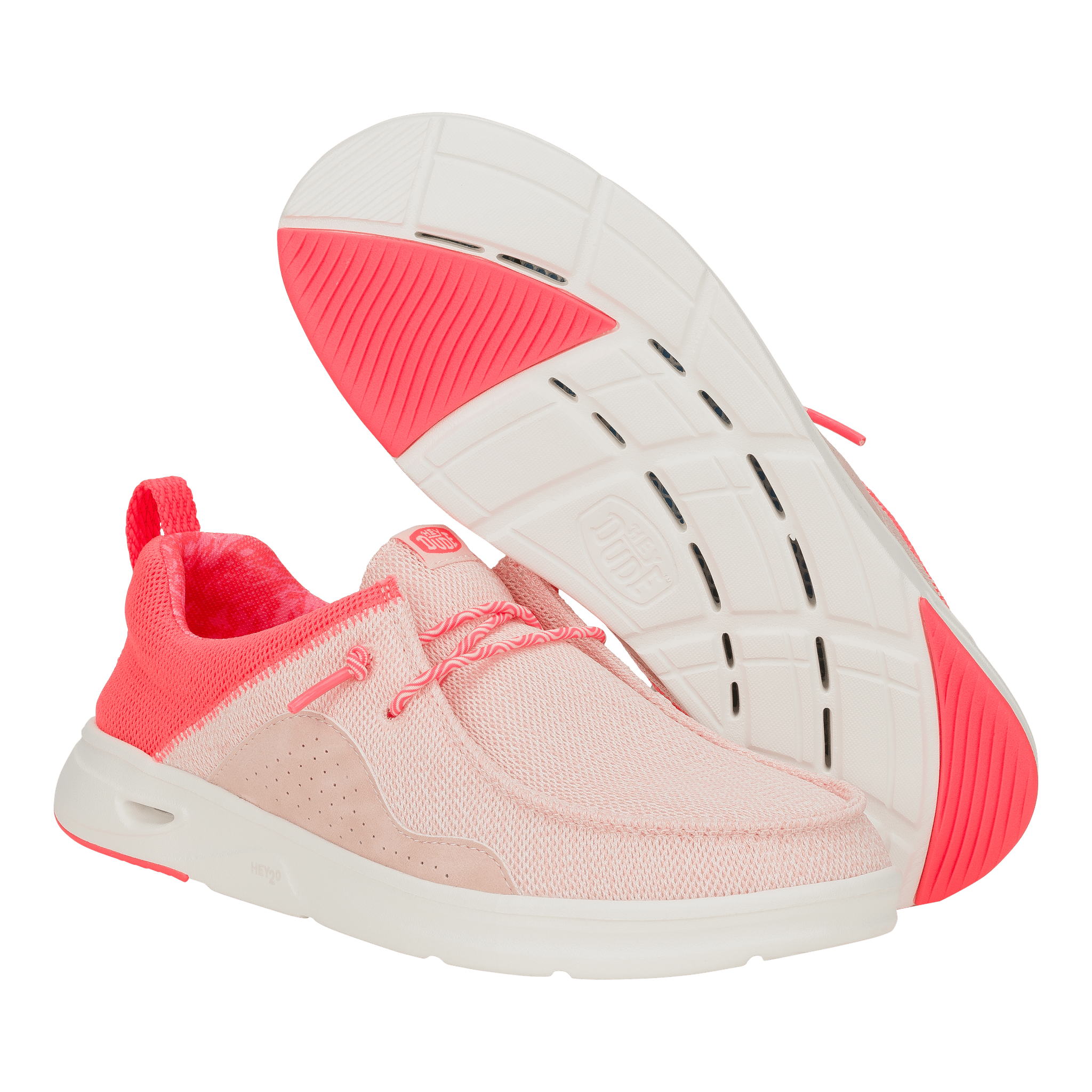 Hey Dude Wendy Hey2O Mesh waterproof shoes in Pale Pink & Fiery Pink