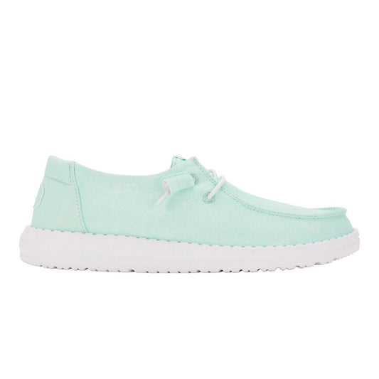 Hey Dude Women's Wendy Stretch Lifestyle Shoes in Canvas Bay Blue