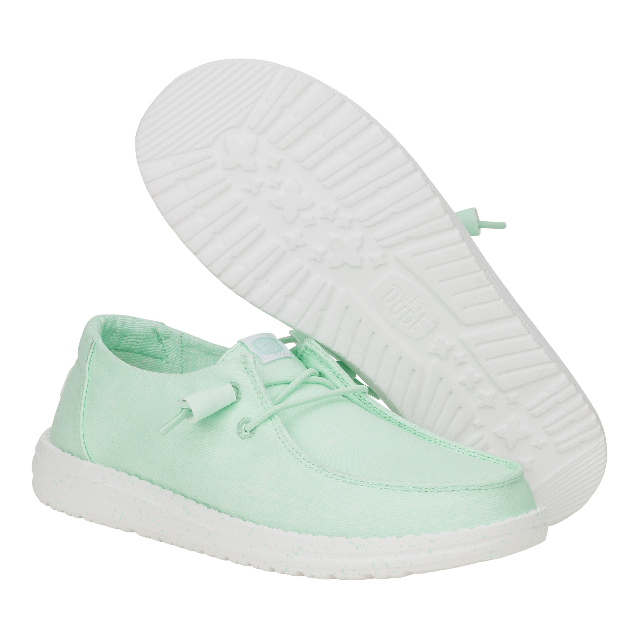 Hey Dude Women's Wendy Stretch Lifestyle Shoes in Canvas Bay Blue