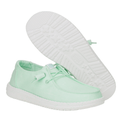 Hey Dude Women's Wendy Stretch Lifestyle Shoes in Canvas Bay Blue