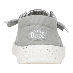 Hey Dude Women's Wendy Stretch Mesh lifestyle shoe in Light Grey