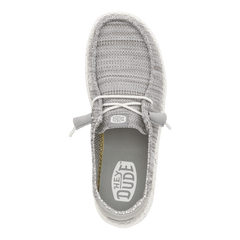 Hey Dude Women's Wendy Stretch Mesh lifestyle shoe in Light Grey