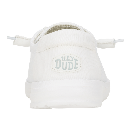 Hey Dude Women's Wendy Stretch Mesh lifestyle shoes in White