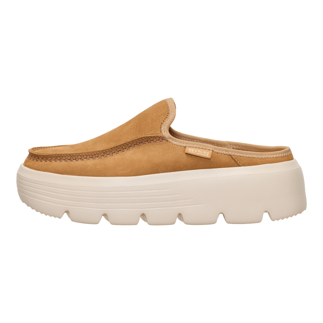 Hey Dude Womens Austin Edge Lifestyle Shoes in Leather Tan