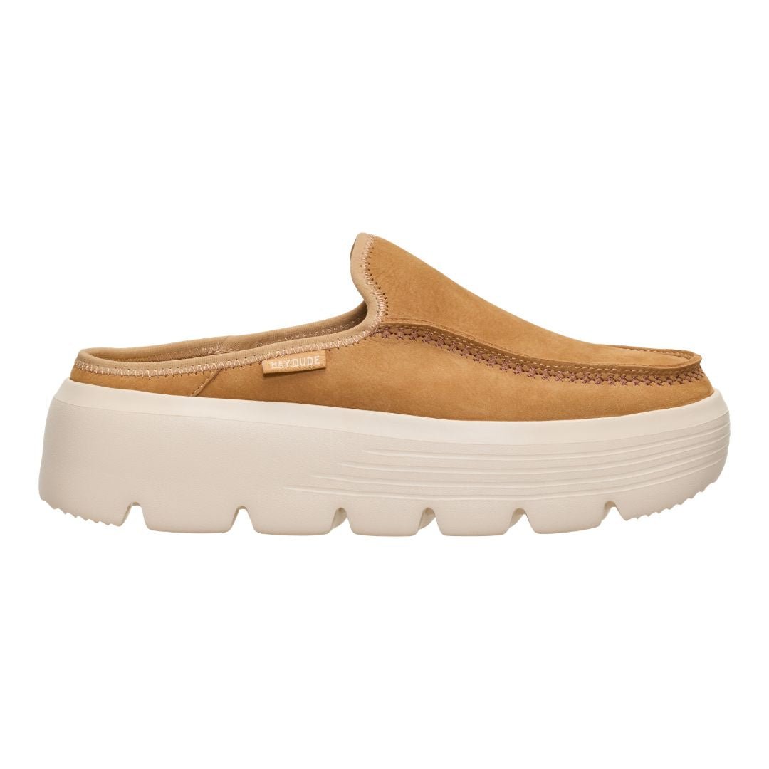 Hey Dude Womens Austin Edge Lifestyle Shoes in Leather Tan
