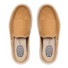 Hey Dude Womens Austin Edge Lifestyle Shoes in Leather Tan