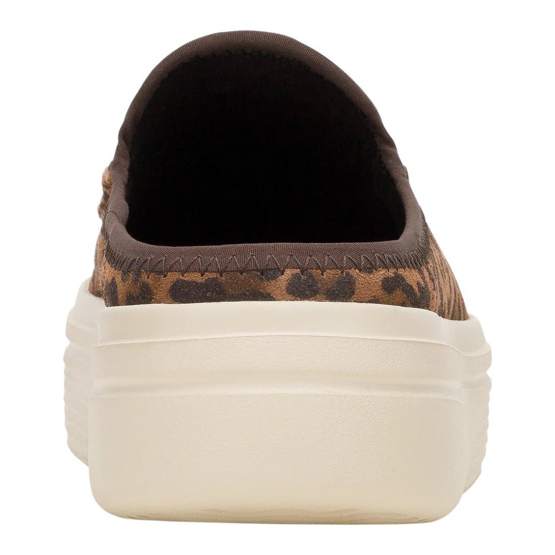 Hey Dude Womens Austin Lift Classic Lifestyle Shoes in Brown Leopard