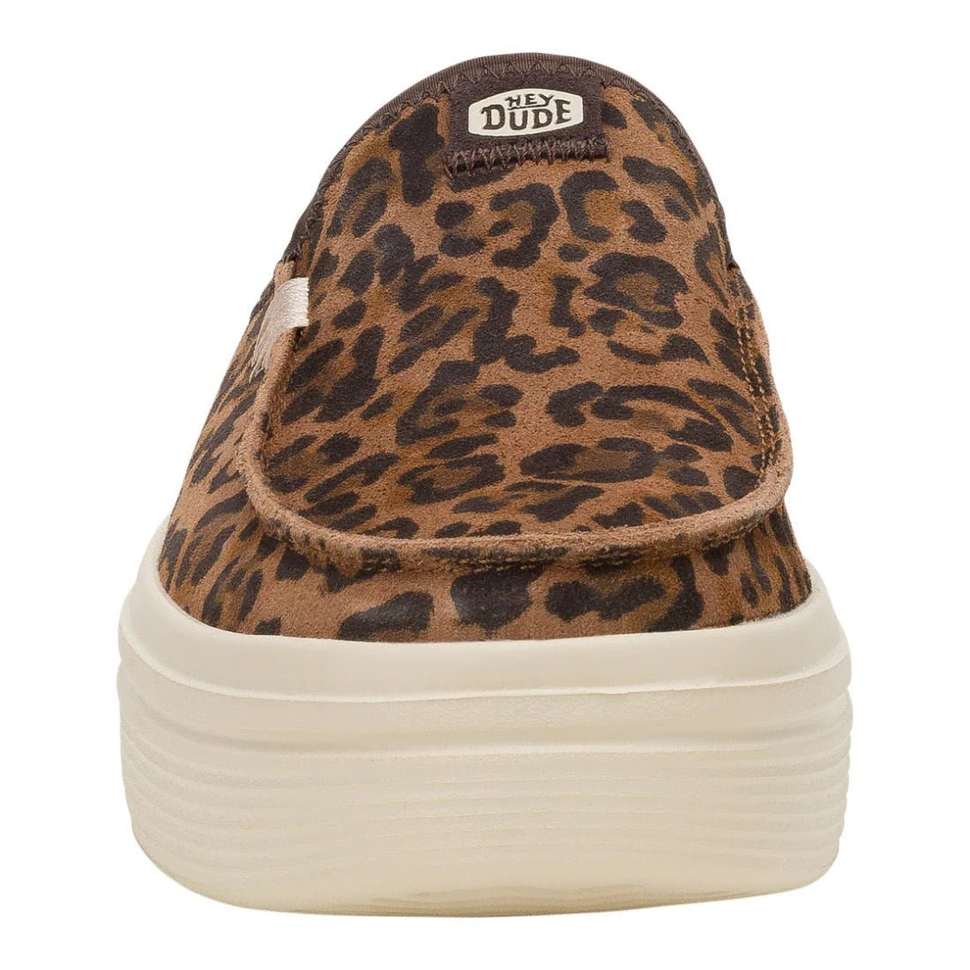 Hey Dude Womens Austin Lift Classic Lifestyle Shoes in Brown Leopard
