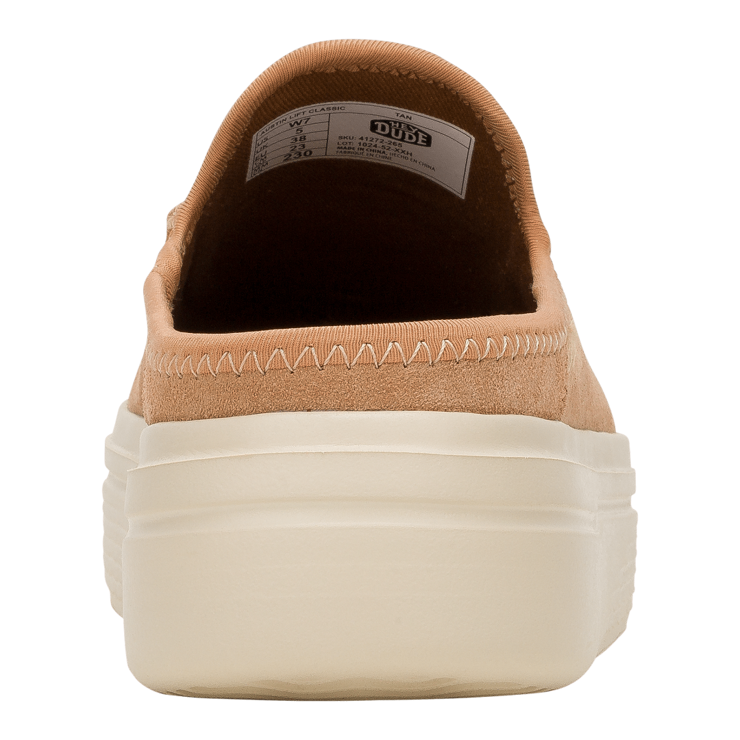 Hey Dude Womens Austin Lift Lifestyle Shoes in Classic Tan