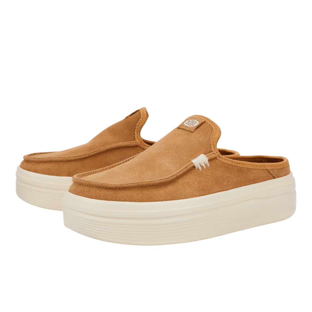 Hey Dude Womens Austin Lift Lifestyle Shoes in Classic Tan