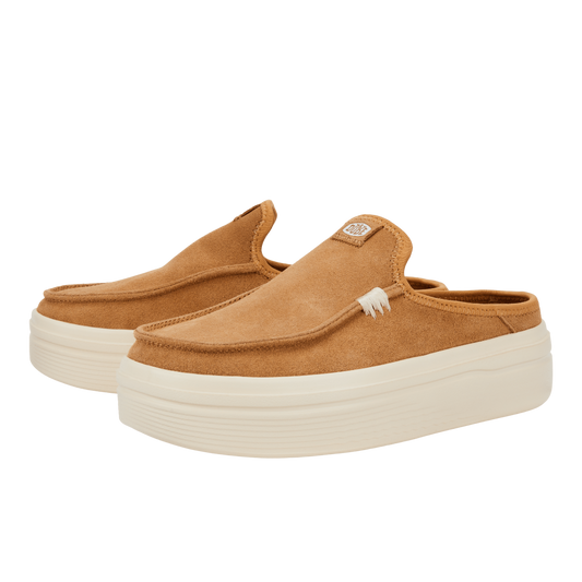 Hey Dude Womens Austin Lift Lifestyle Shoes in Classic Tan