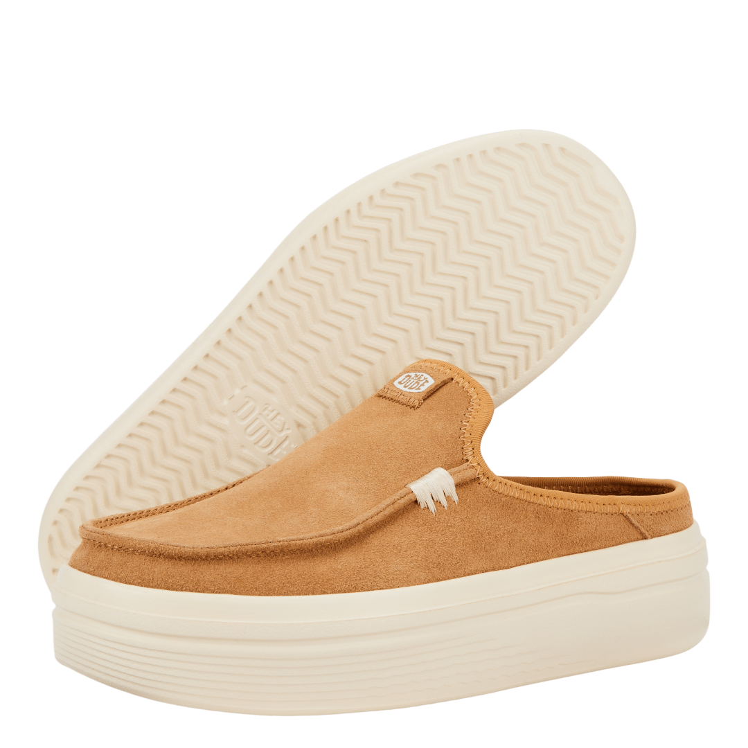 Hey Dude Womens Austin Lift Lifestyle Shoes in Classic Tan